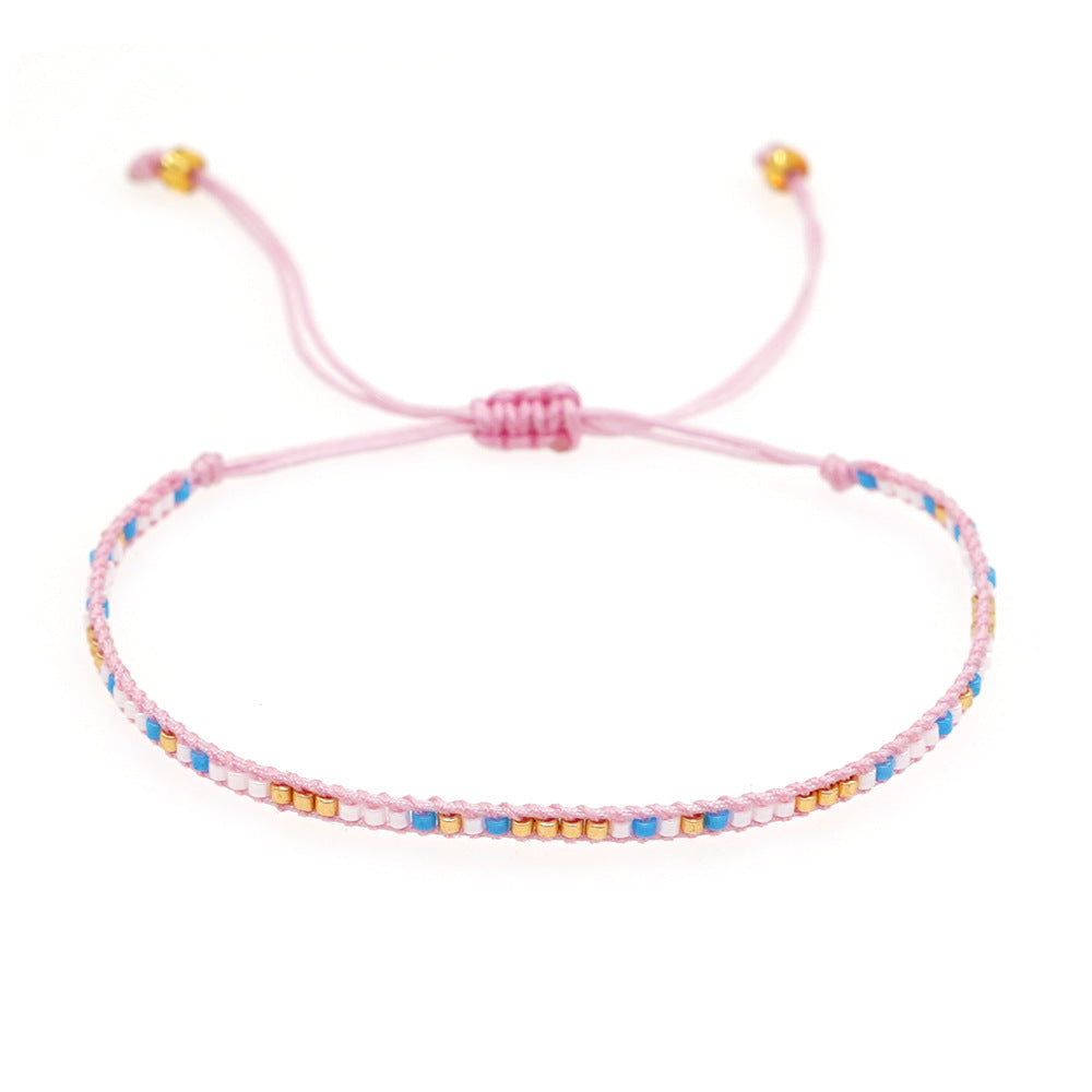 Peads de arroz miyuki al por mayor pulsera de vidrio extra fino a mano